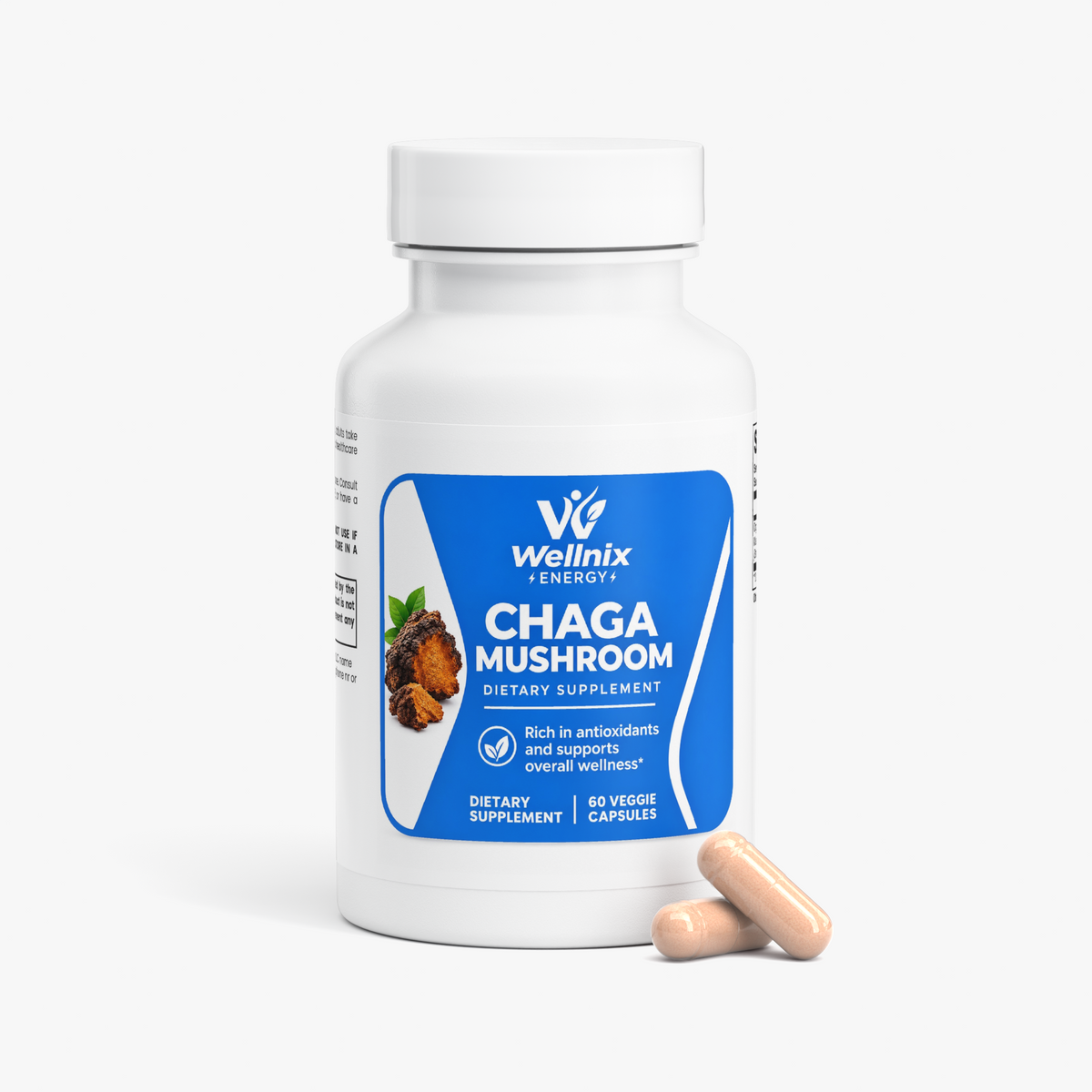 Wellnix Chaga Mushroom - 60 Veggie Capsules
