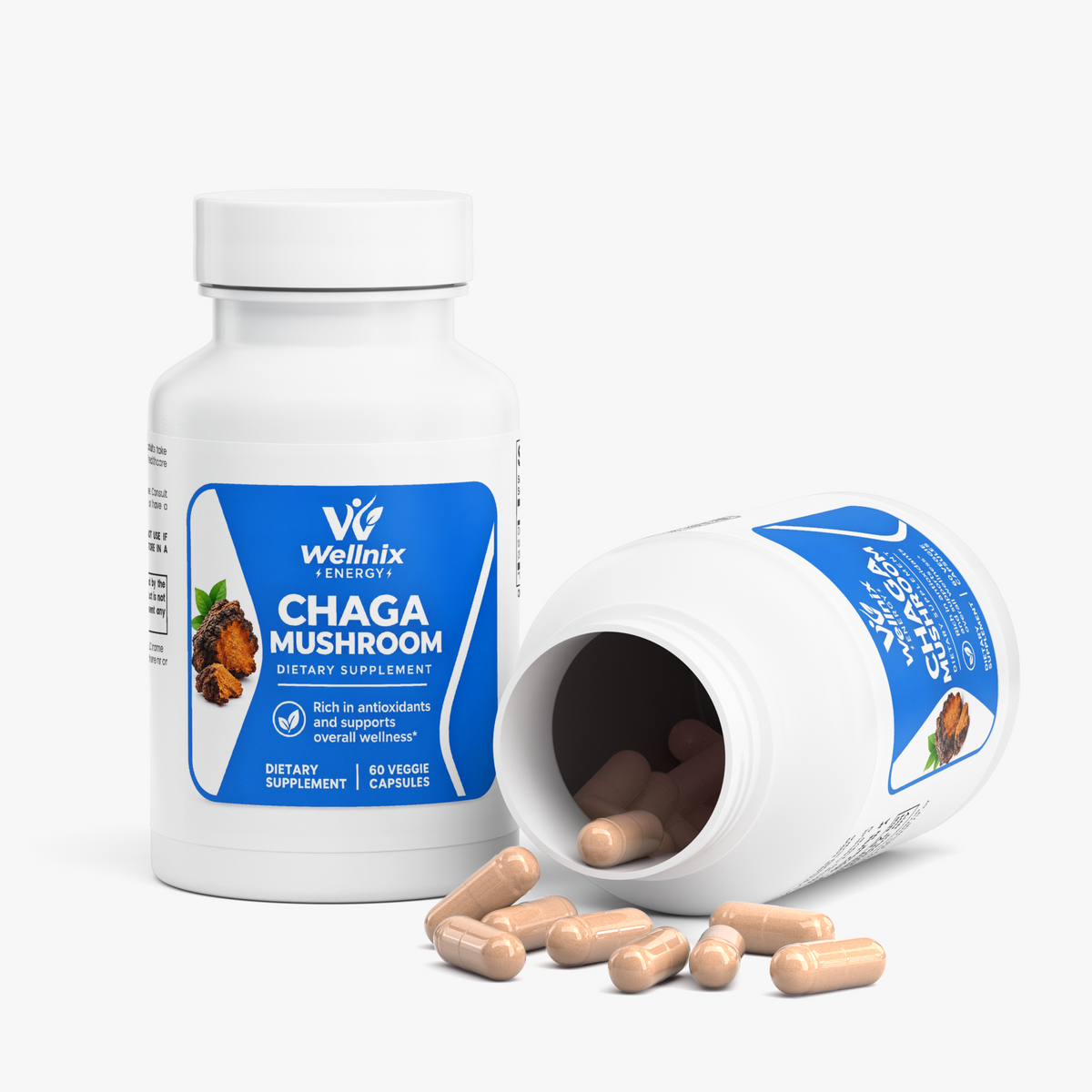 Wellnix Chaga Mushroom - 60 Veggie Capsules